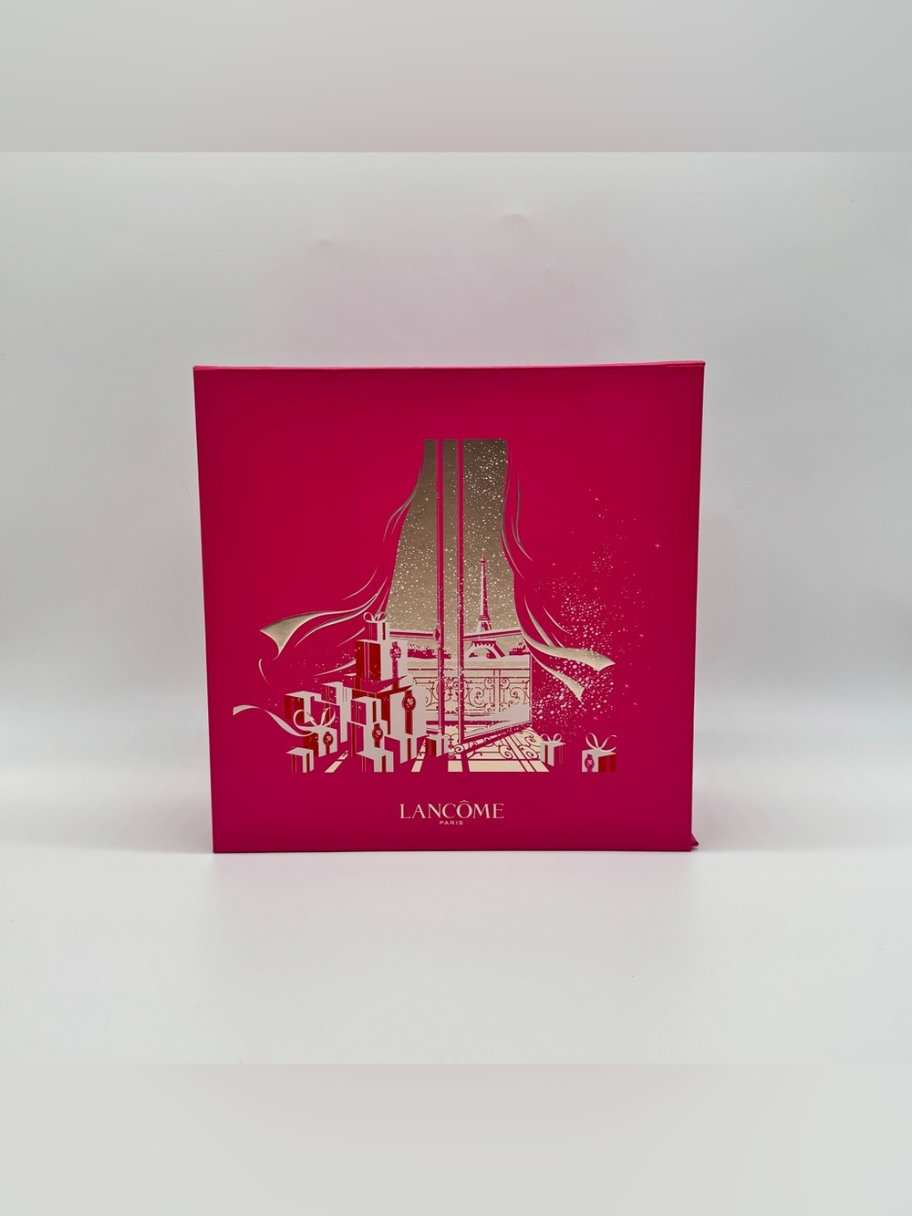 Lancôme Paris Luxury Gift Box Empty Pink Gold Storage Keepsake Display Box Brand